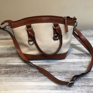 Faux leather satchel/shoulder bag